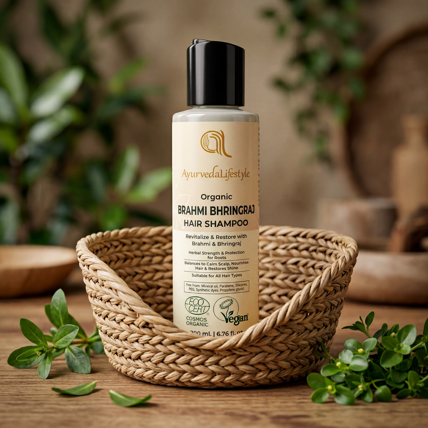 Organic BRAHMI BHRINGRAJ Liquid Hair Shampoo