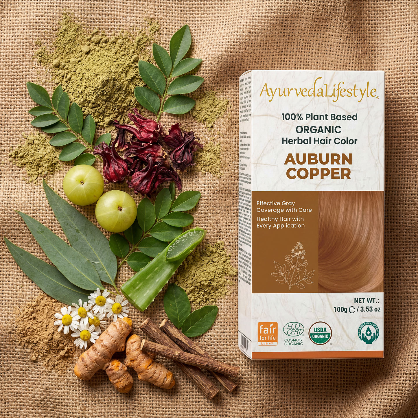 Organic Hair Color - AUBURN COPPER