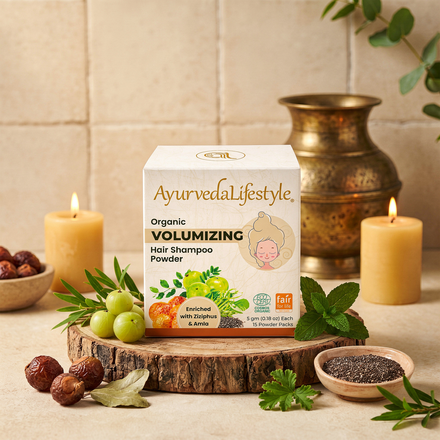 Organic VOLUMIZING Hair Shampoo Powder