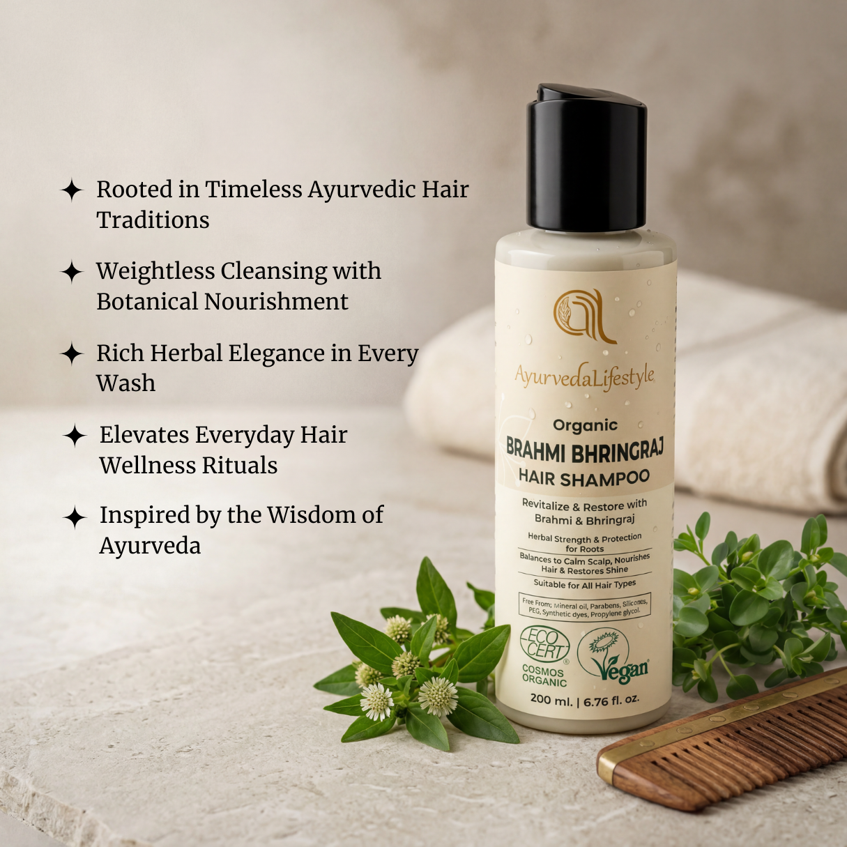 Organic BRAHMI BHRINGRAJ Liquid Hair Shampoo