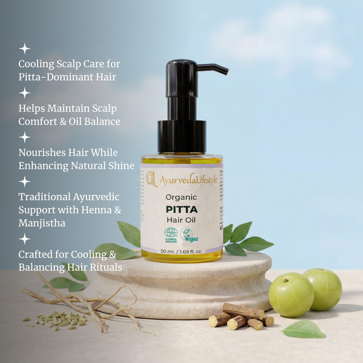 Organic PITTA Hair Oil