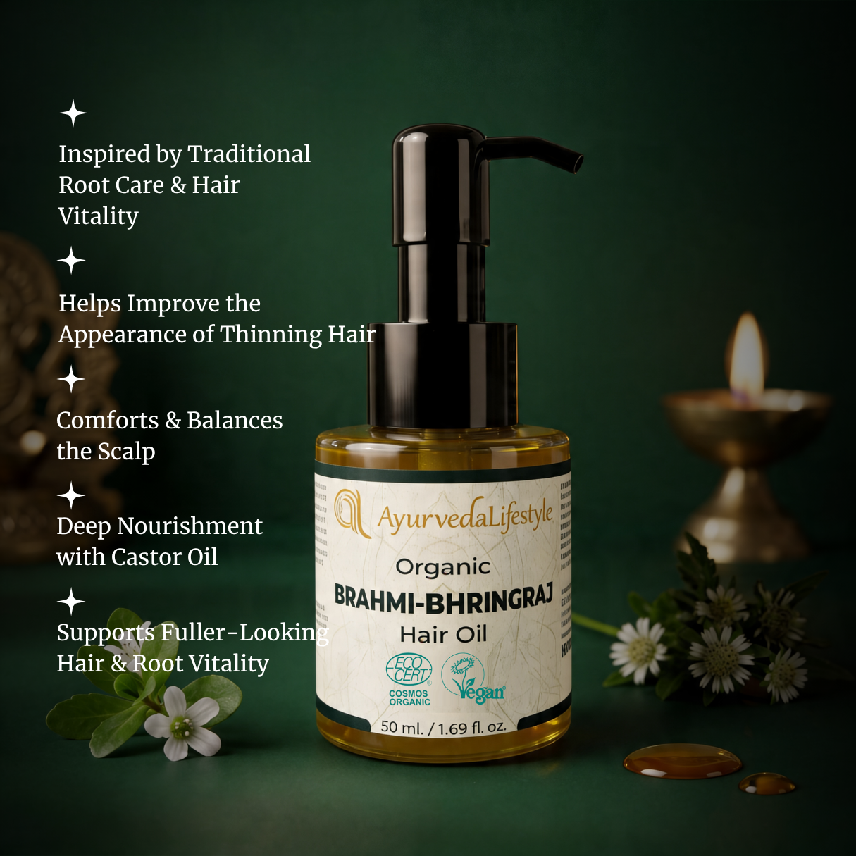 Organic BRAHMI-BHRINGRAJ Hair Oil