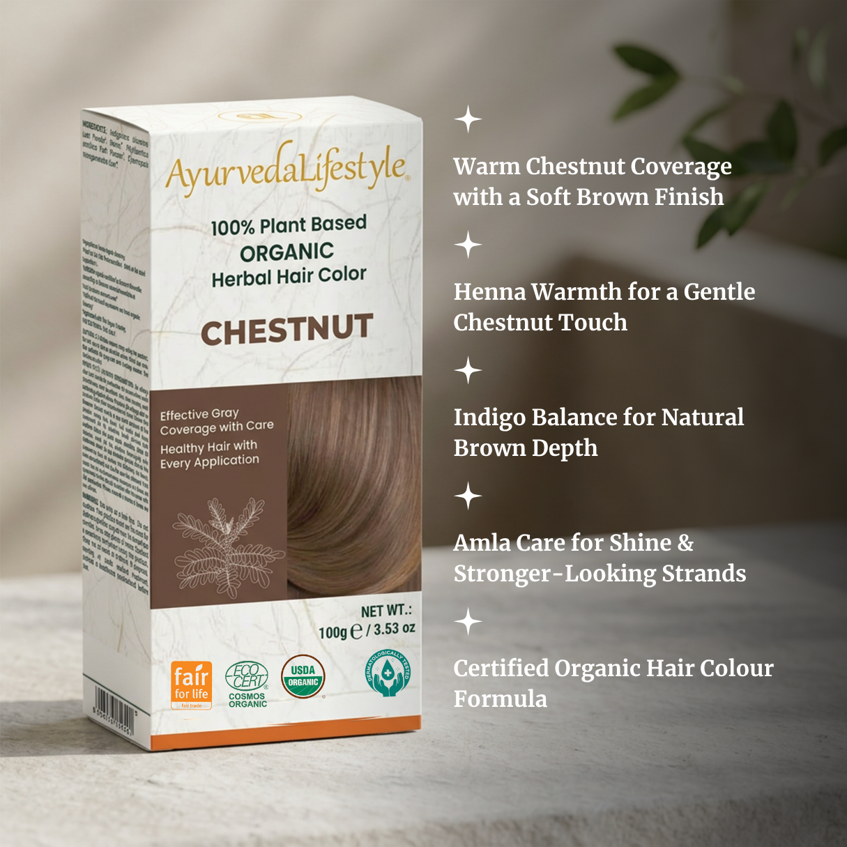 Organic Hair Color - CHESTNUT