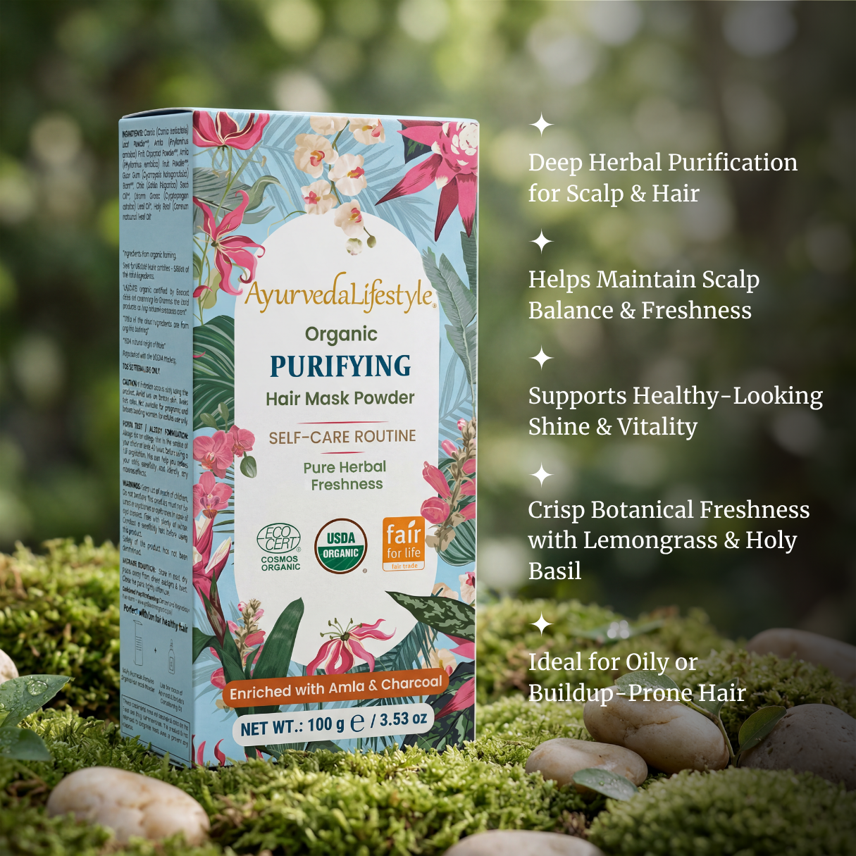 Organic PURIFYING Hair Mask Powder