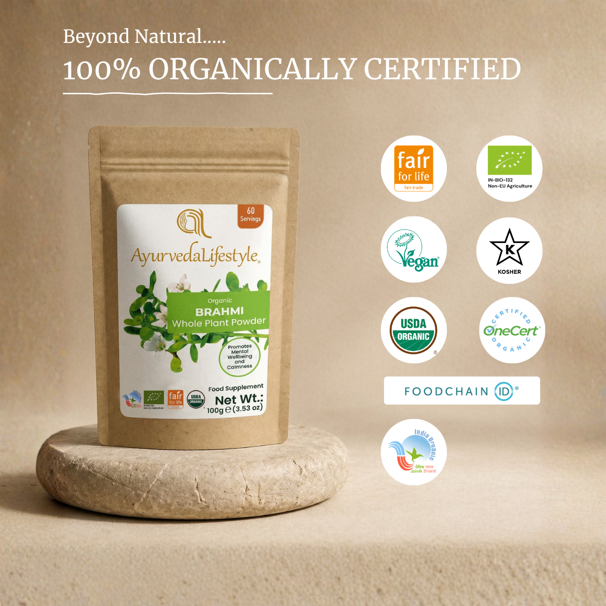 Organic BRAHMI Whole Plant Powder
