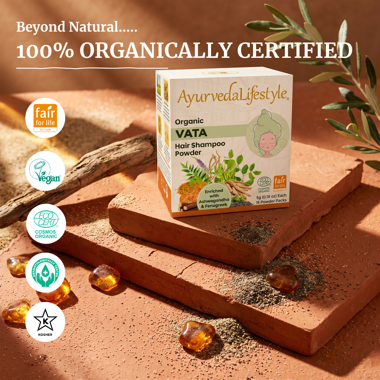 Organic VATA Hair Shampoo Powder