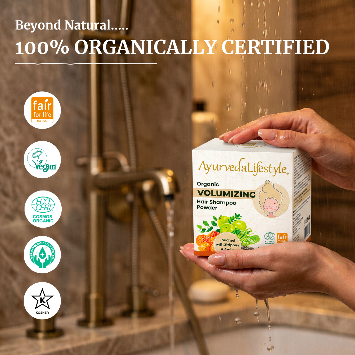 Organic VOLUMIZING Hair Shampoo Powder