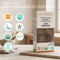 Organic Hair Color - ASH BROWN