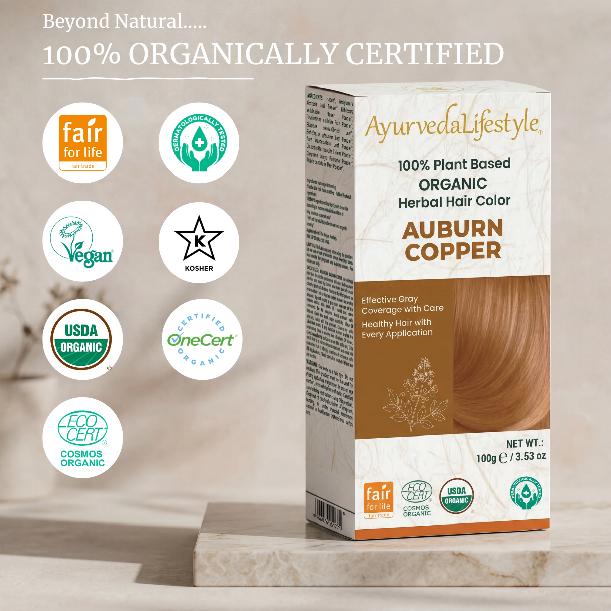 Organic Hair Color - AUBURN COPPER
