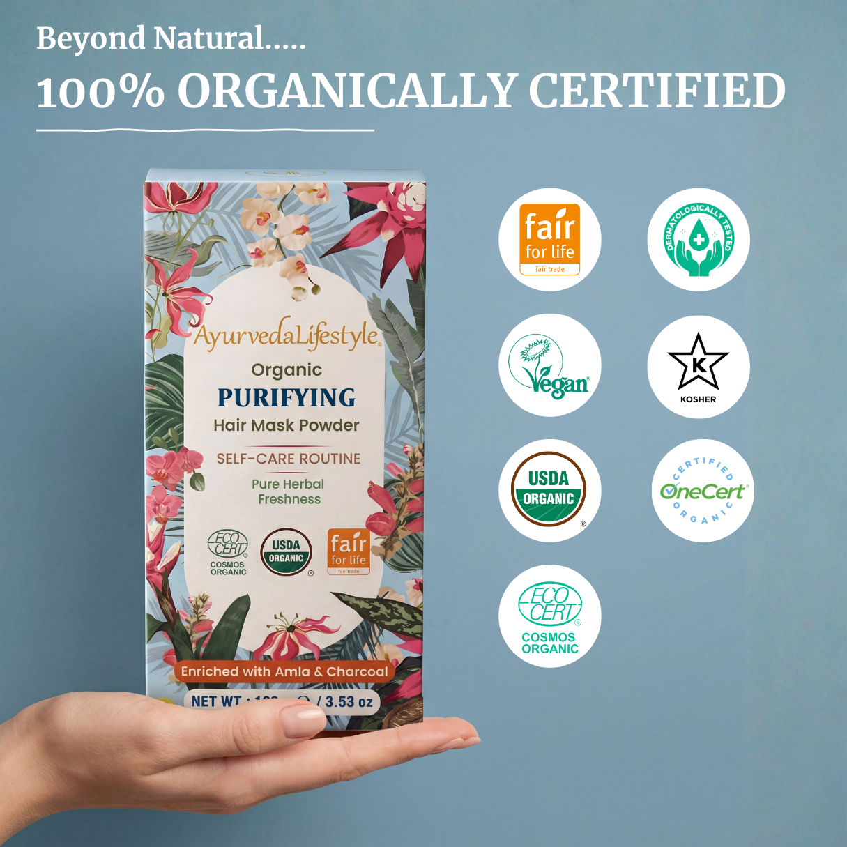 Organic PURIFYING Hair Mask Powder