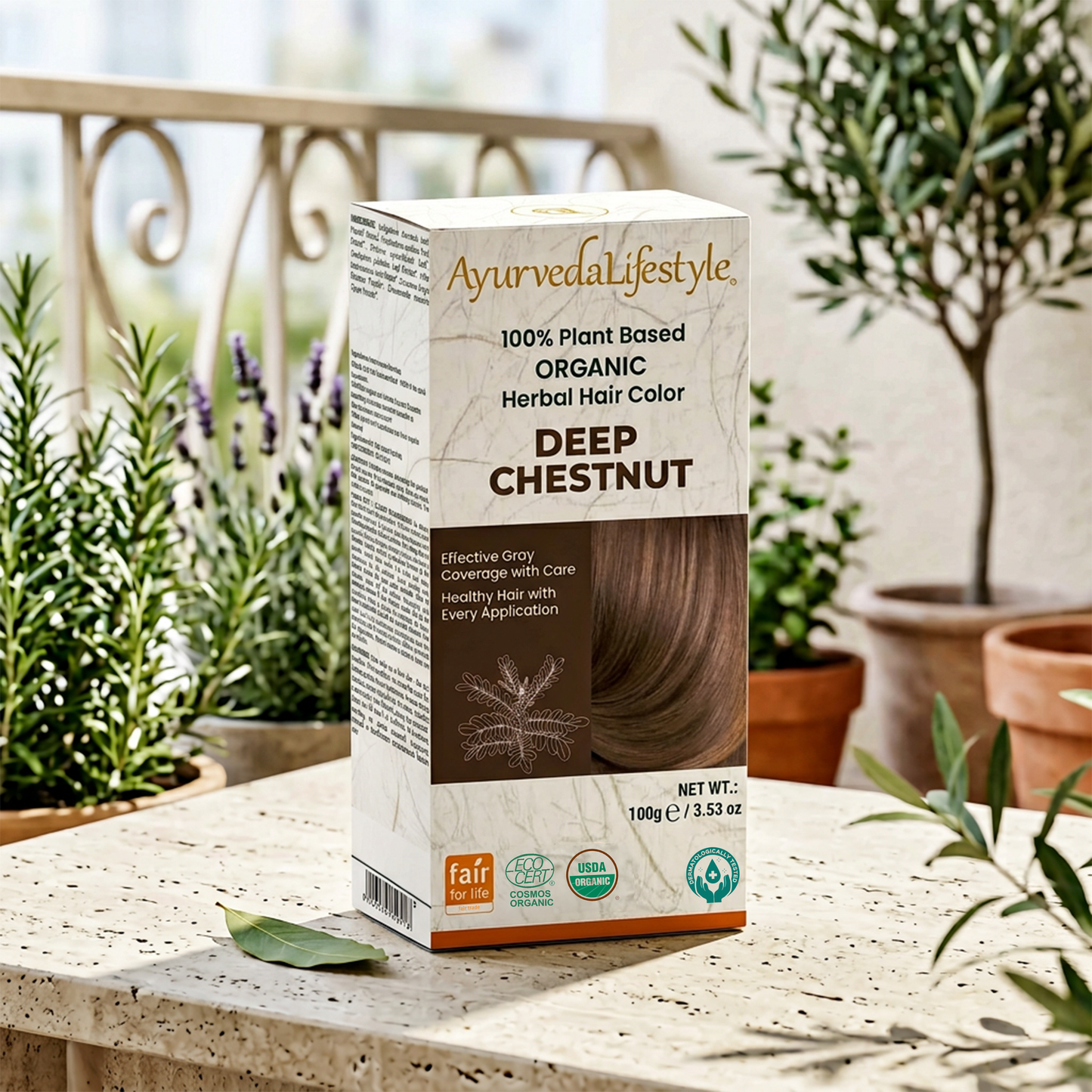 Organic Hair Color - DEEP CHESTNUT