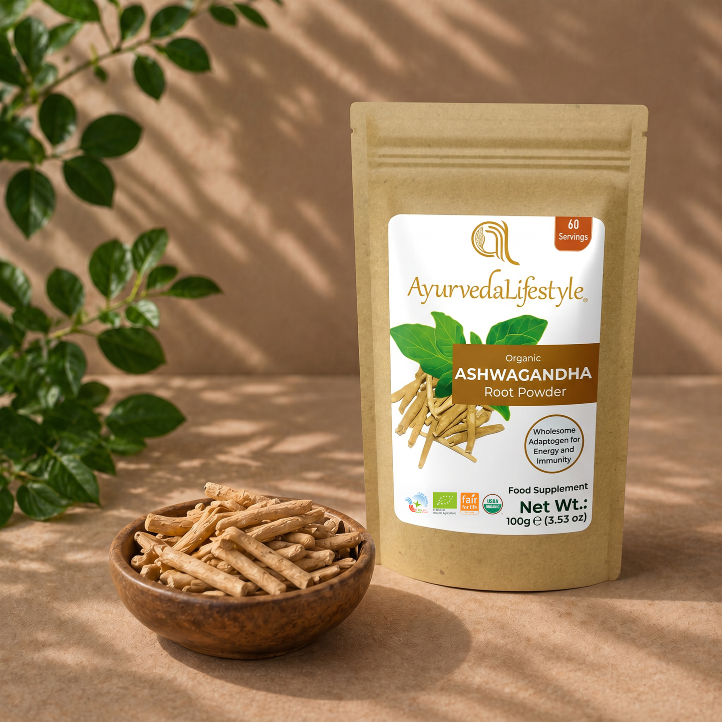 Organic ASHWAGANDHA Root Powder