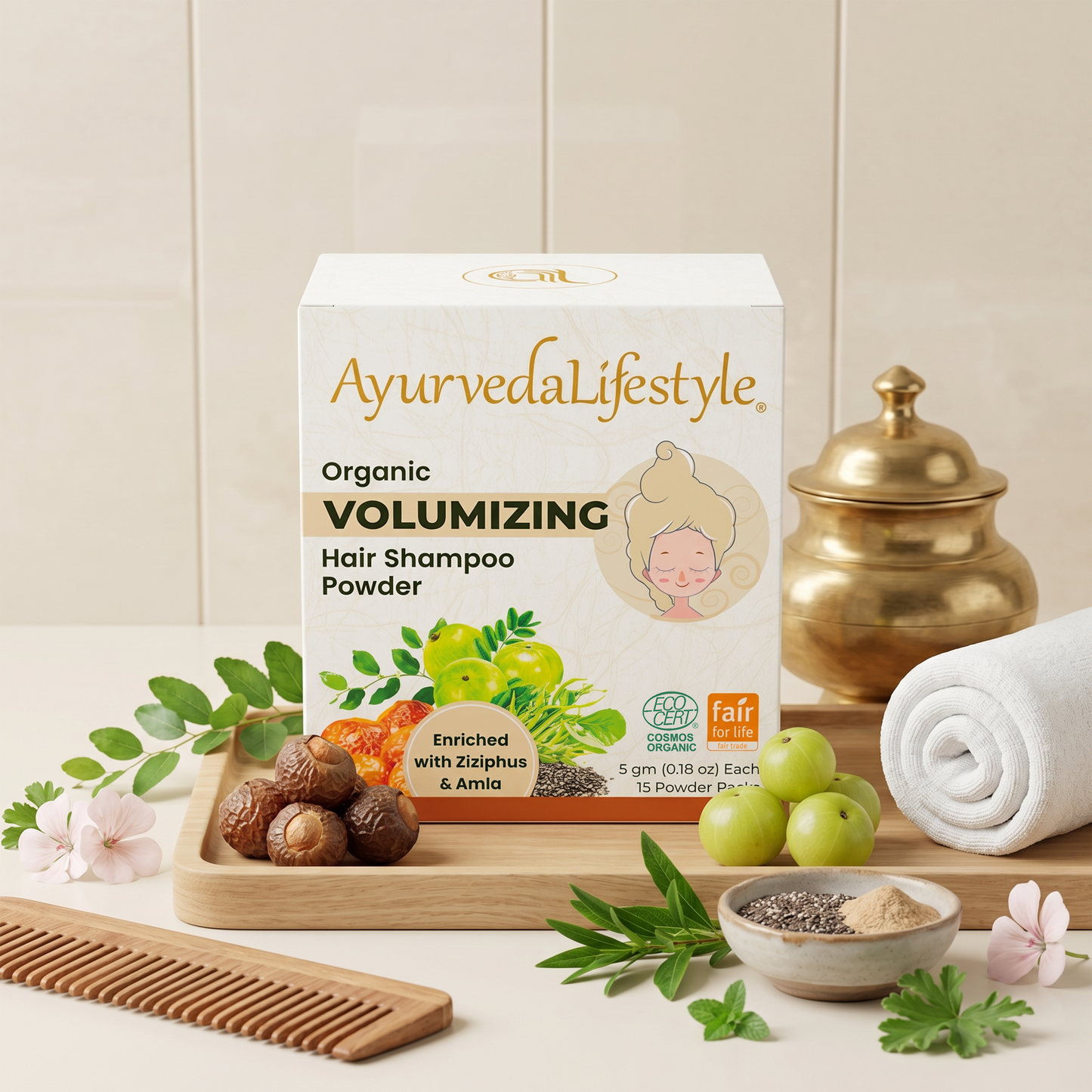 Organic VOLUMIZING Hair Shampoo Powder