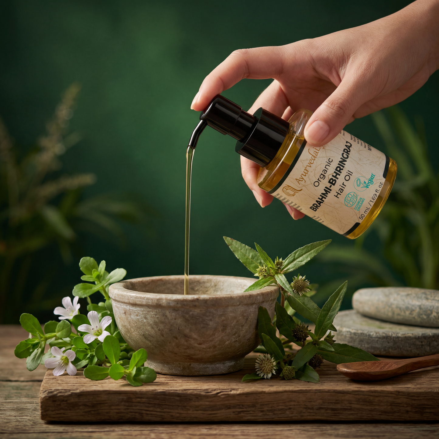 Organic BRAHMI-BHRINGRAJ Hair Oil