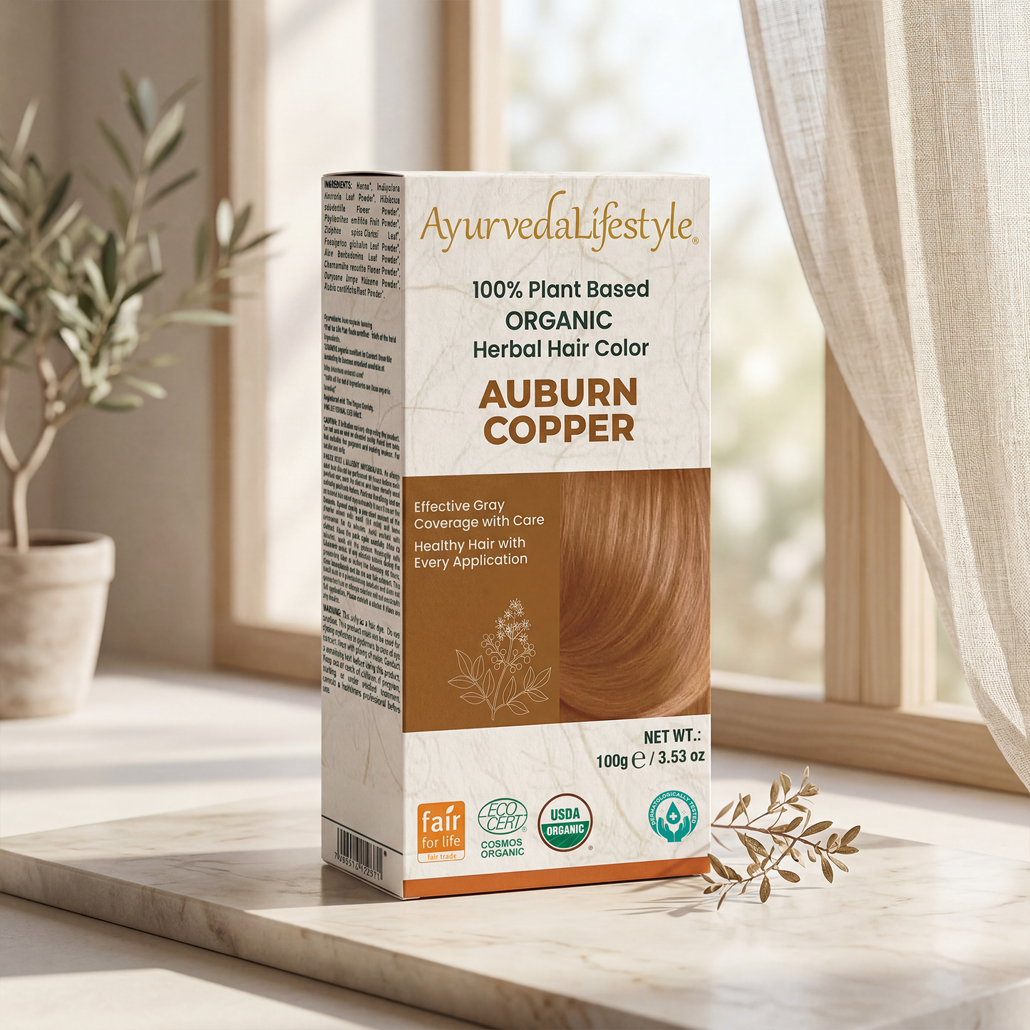 Organic Hair Color - AUBURN COPPER