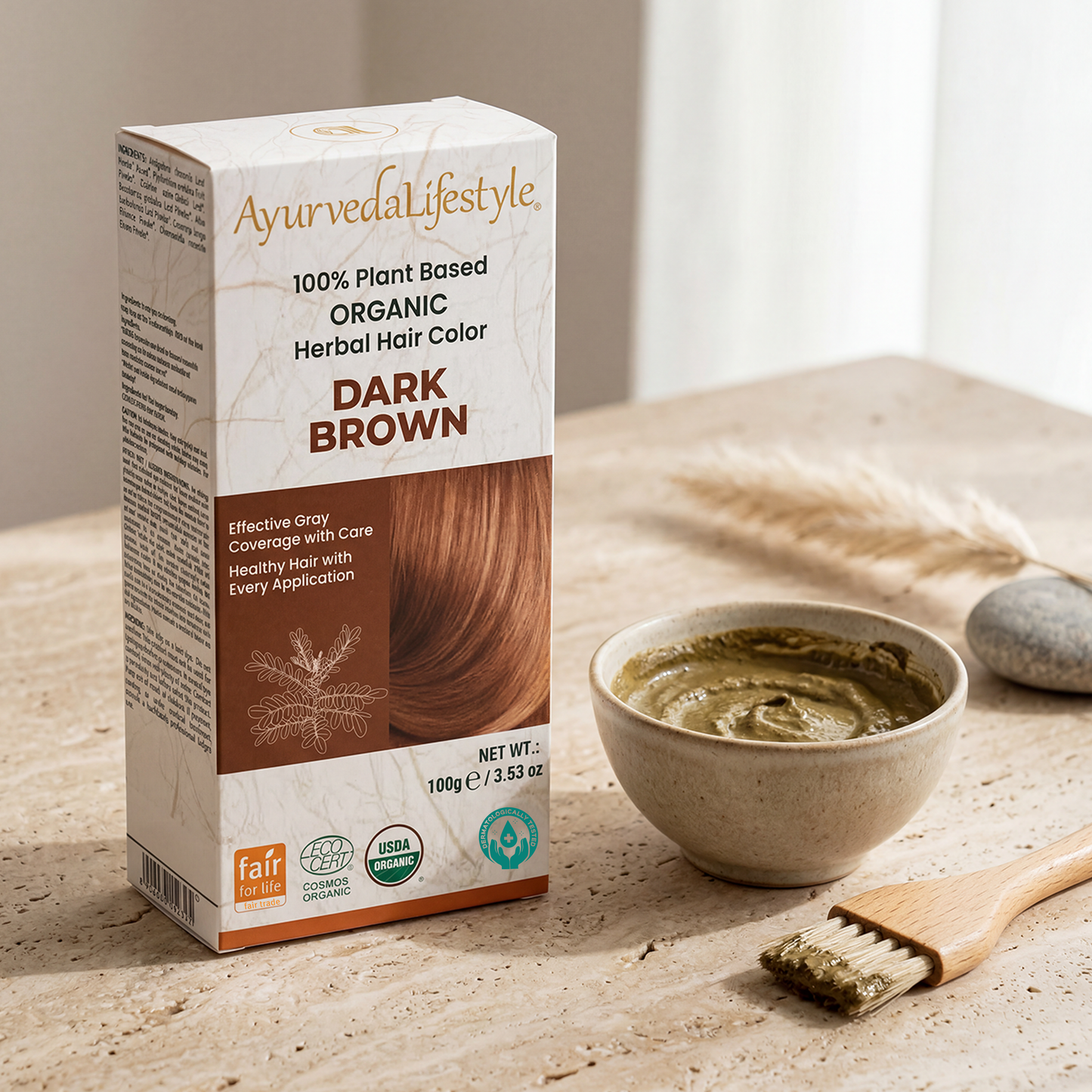 Organic Hair Color - DARK BROWN